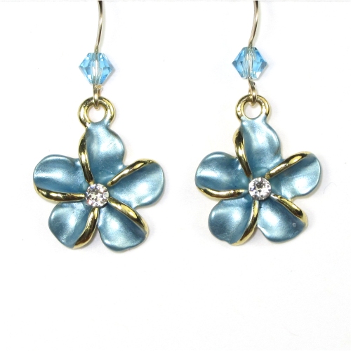 Aqua Larger Plumeria Earrings – Sky Blue Designs, LLC