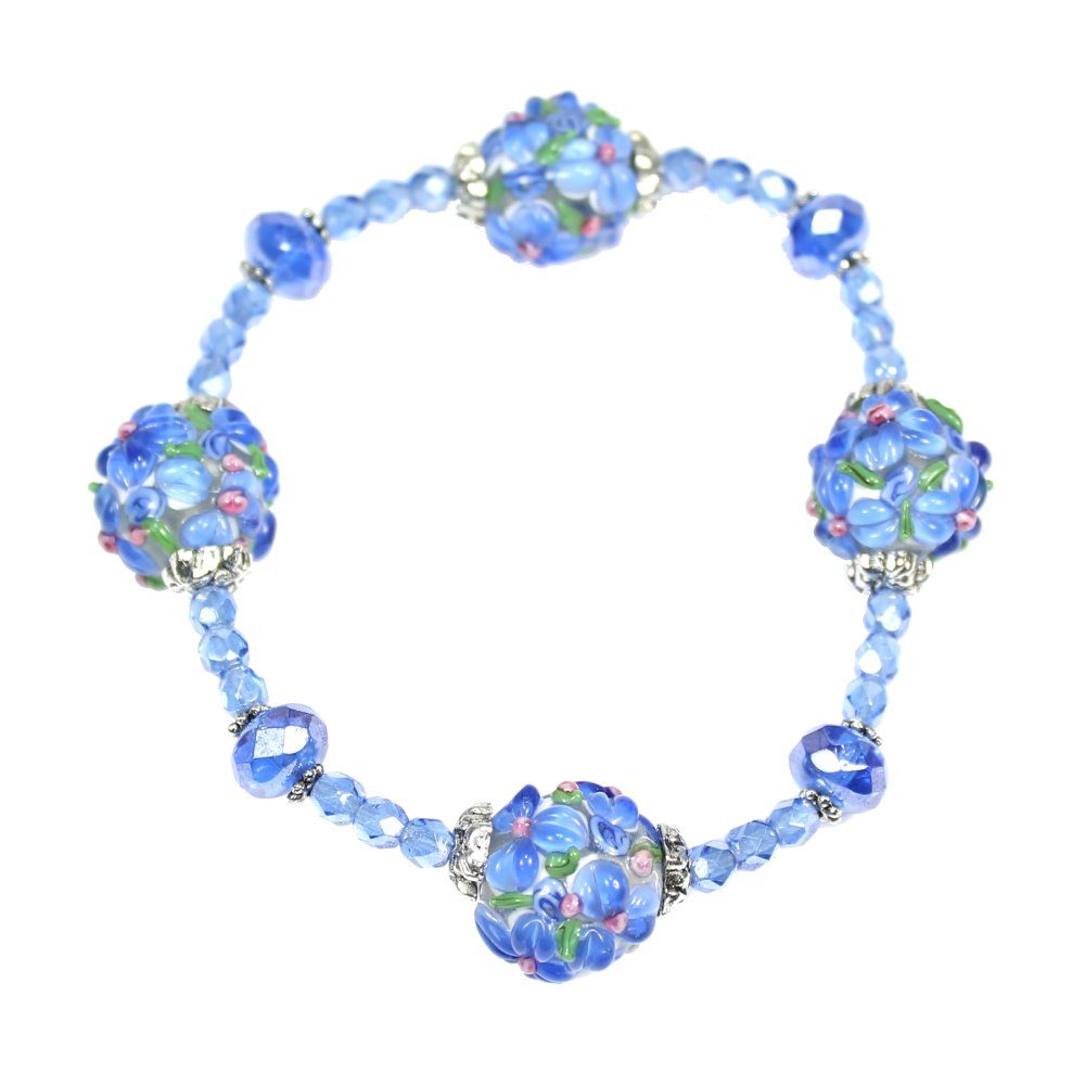 Sapphire Flower Round Bracelet