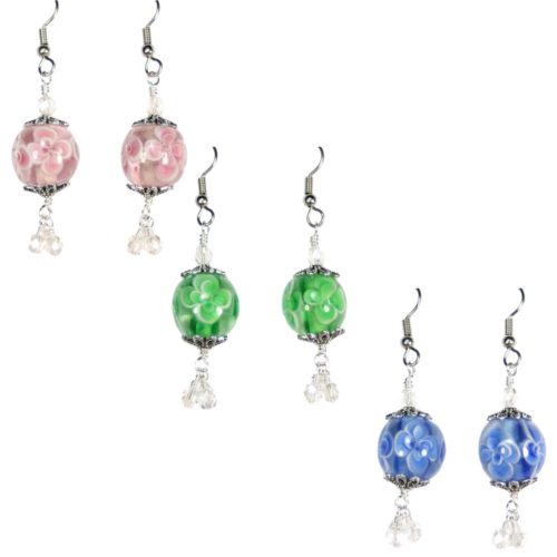 Flower Bubble Dangle Earrings