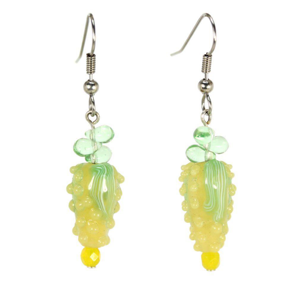 Corn Lampwork Earrings