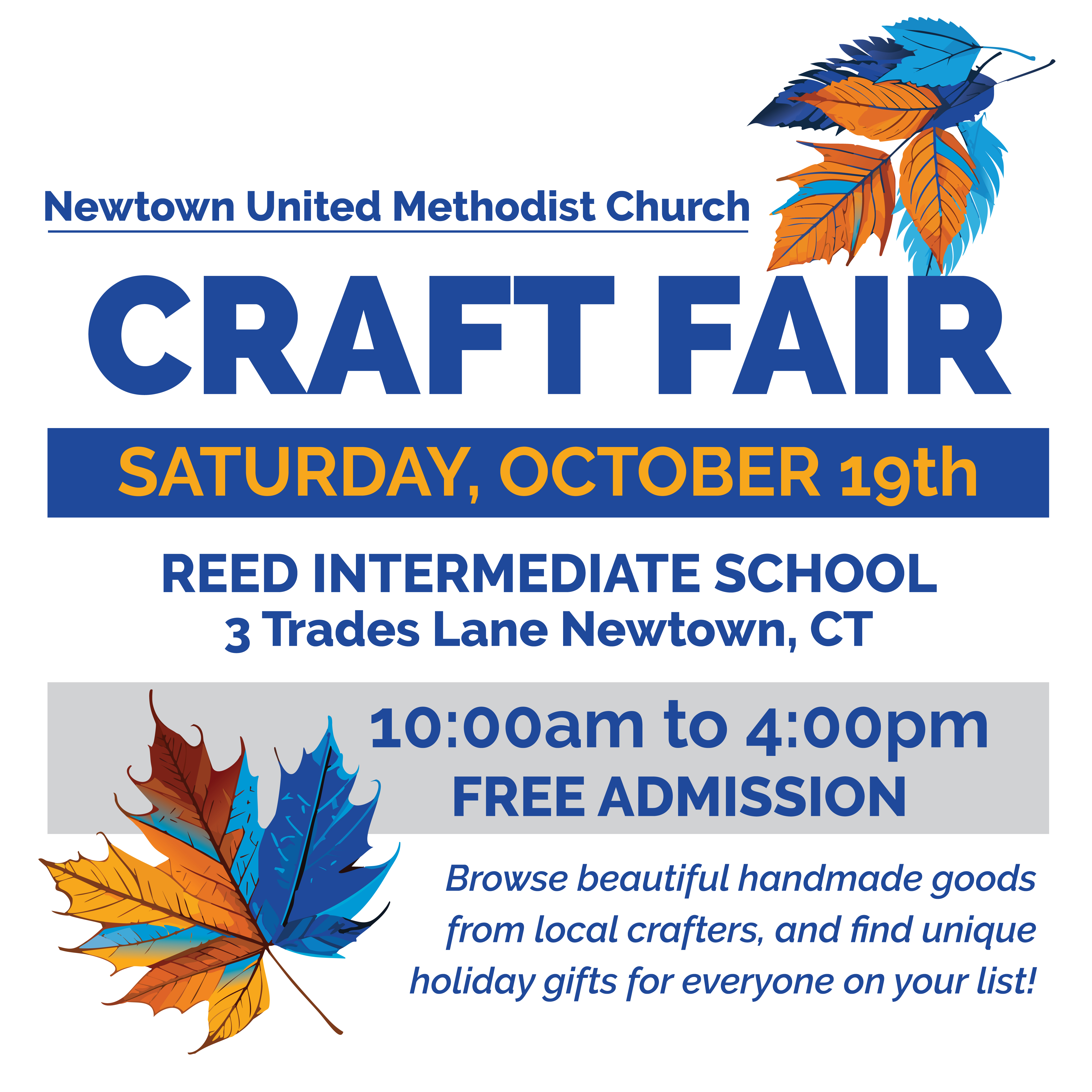 Newtown United Methodist Church Craft Fair flier